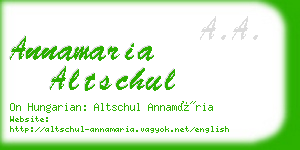 annamaria altschul business card